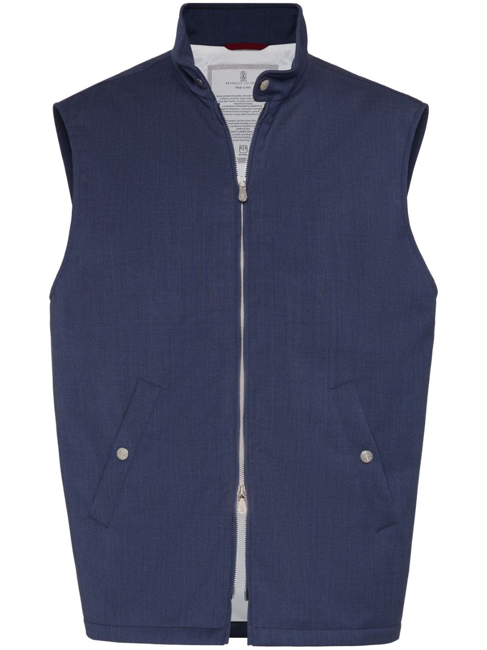 Brunello Cucinelli flannel gilet - Blue von Brunello Cucinelli