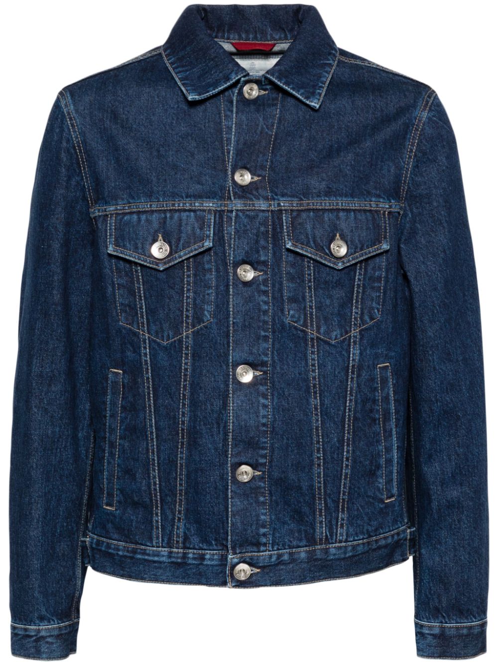 Brunello Cucinelli four-pockets denim jacket - Blue von Brunello Cucinelli