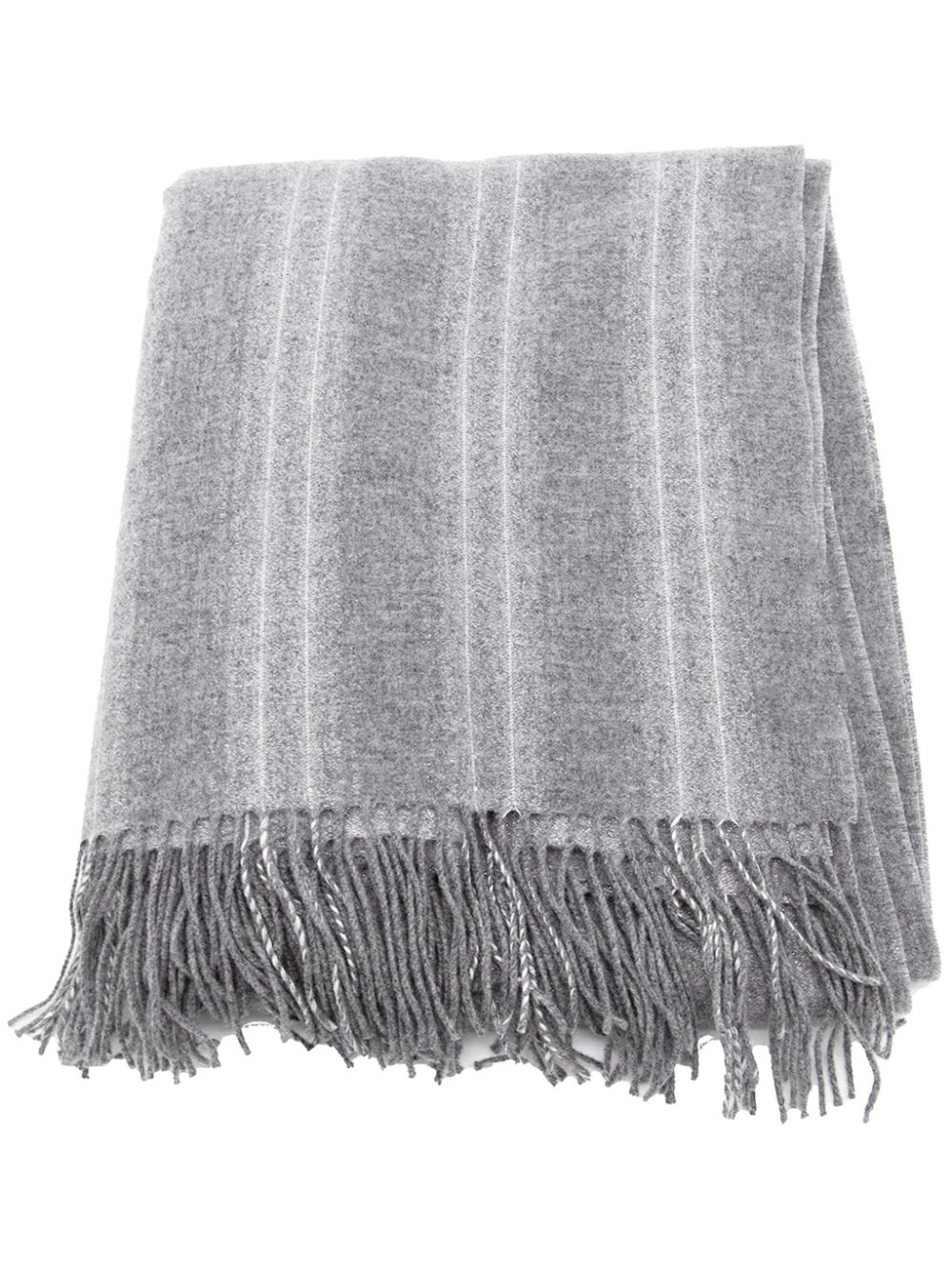 Brunello Cucinelli fringe edge scarf - Grey von Brunello Cucinelli