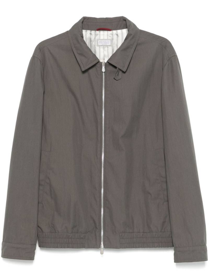 Brunello Cucinelli gabardine bomber jacket - Grey von Brunello Cucinelli