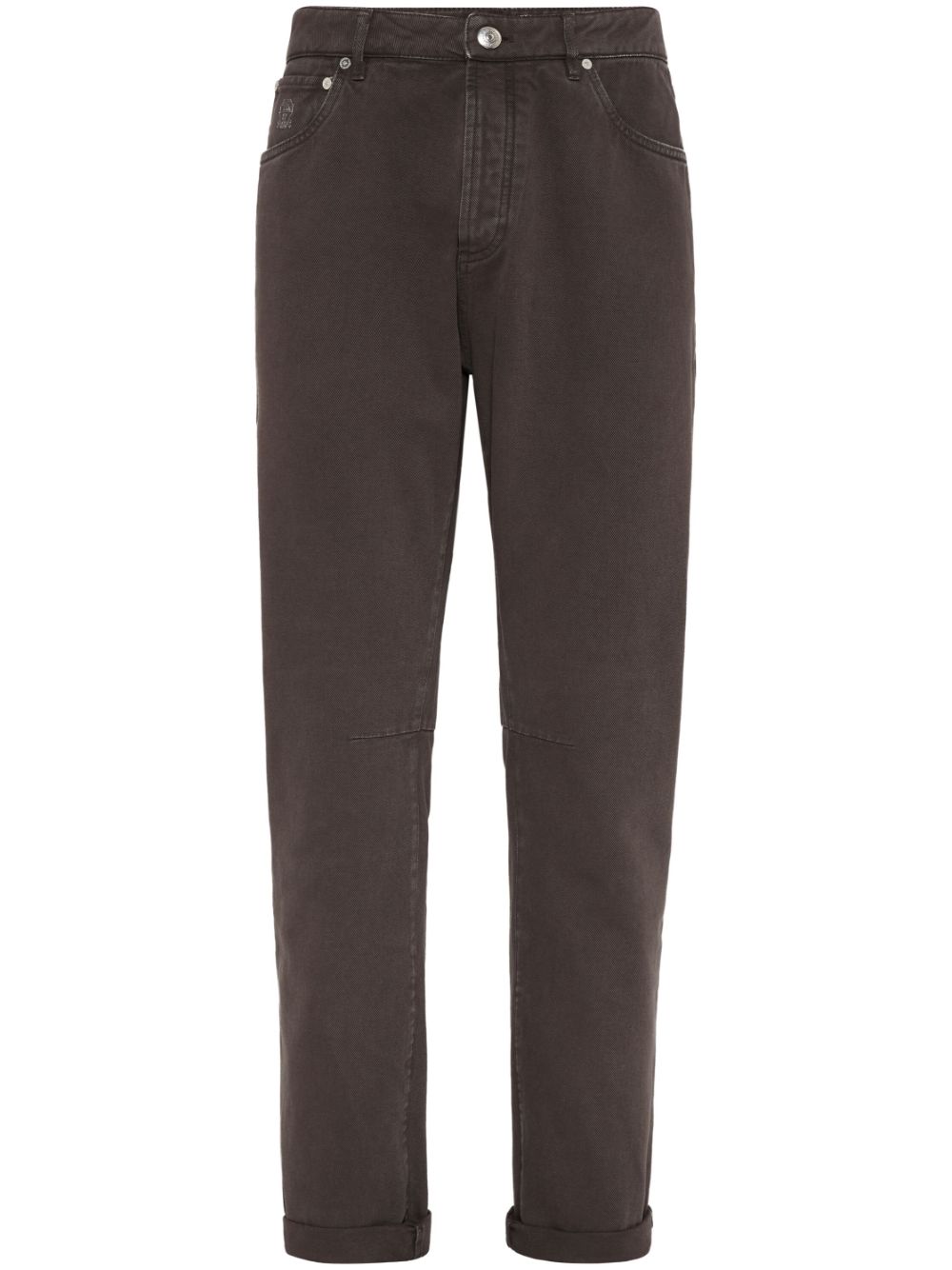 Brunello Cucinelli garment-dyed jeans - Brown von Brunello Cucinelli