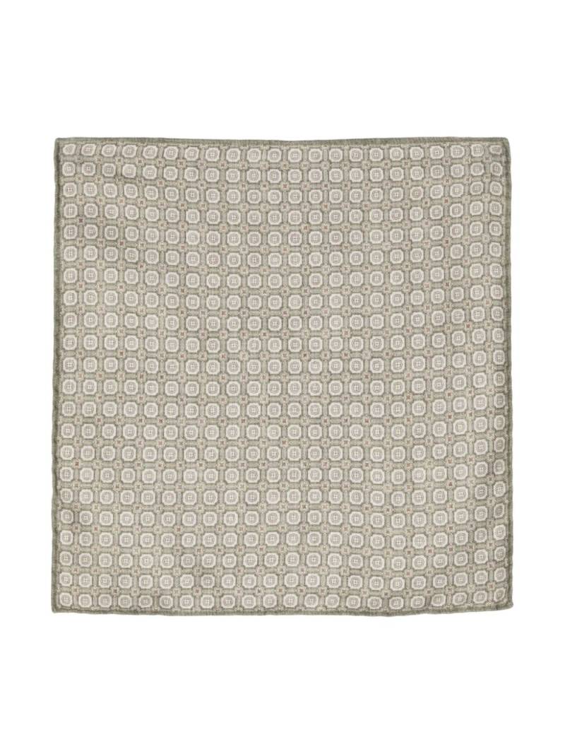 Brunello Cucinelli geometric-pattern pocket scarf - Green von Brunello Cucinelli