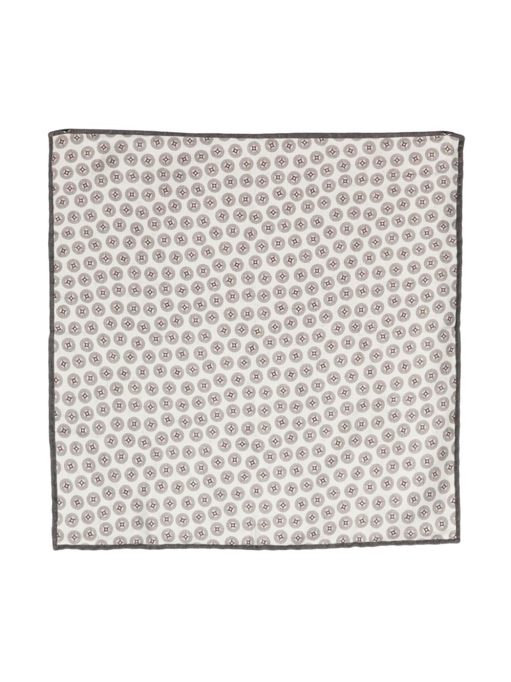 Brunello Cucinelli geometric-print silk handkerchief - Grey von Brunello Cucinelli