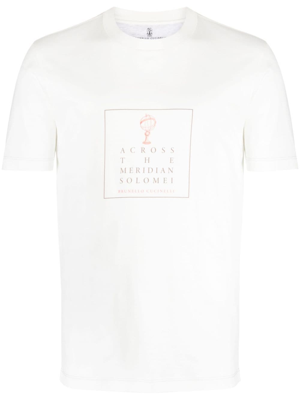 Brunello Cucinelli graphic-print cotton T-shirt - White von Brunello Cucinelli