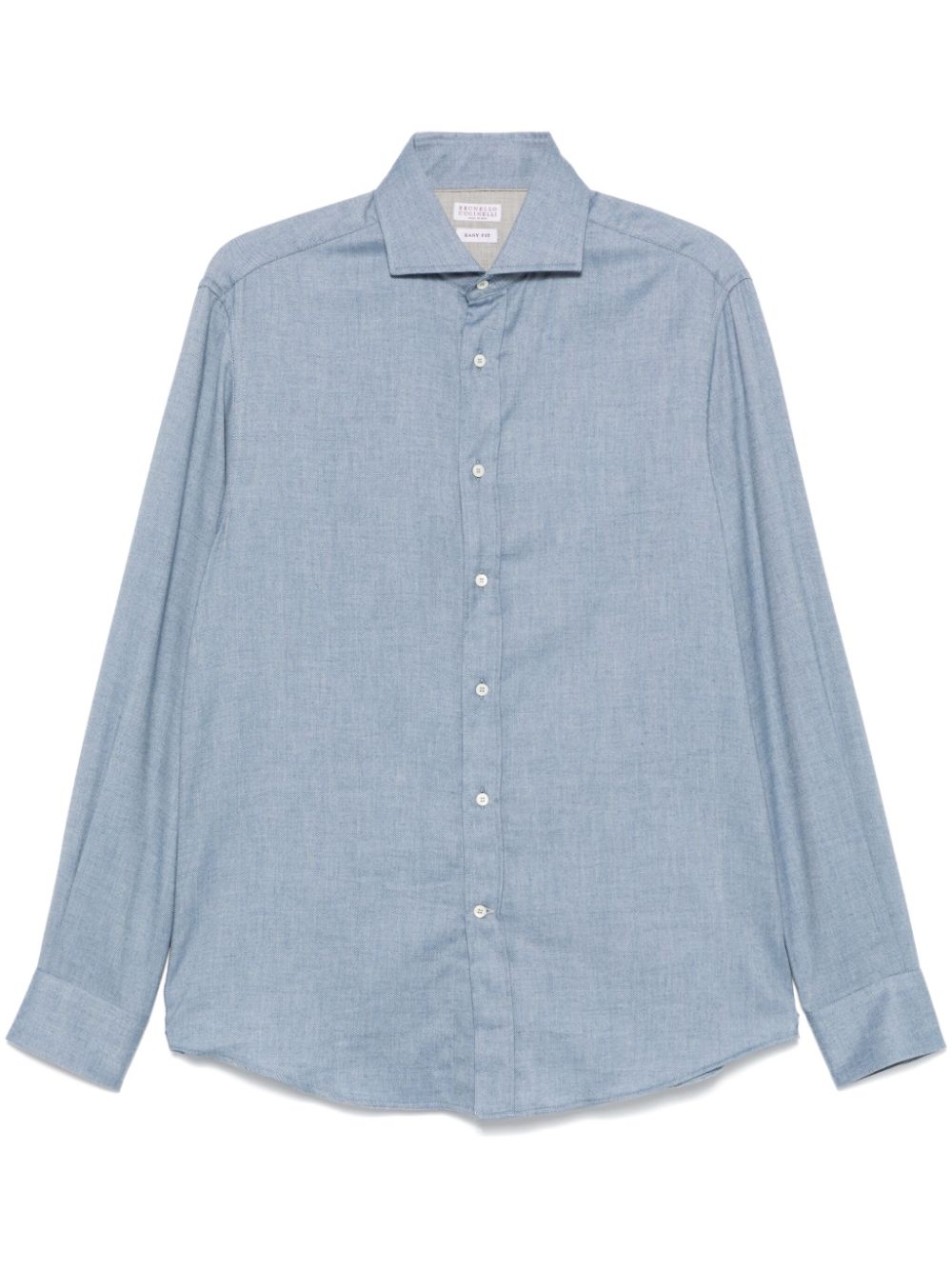 Brunello Cucinelli herringbone shirt - Blue von Brunello Cucinelli