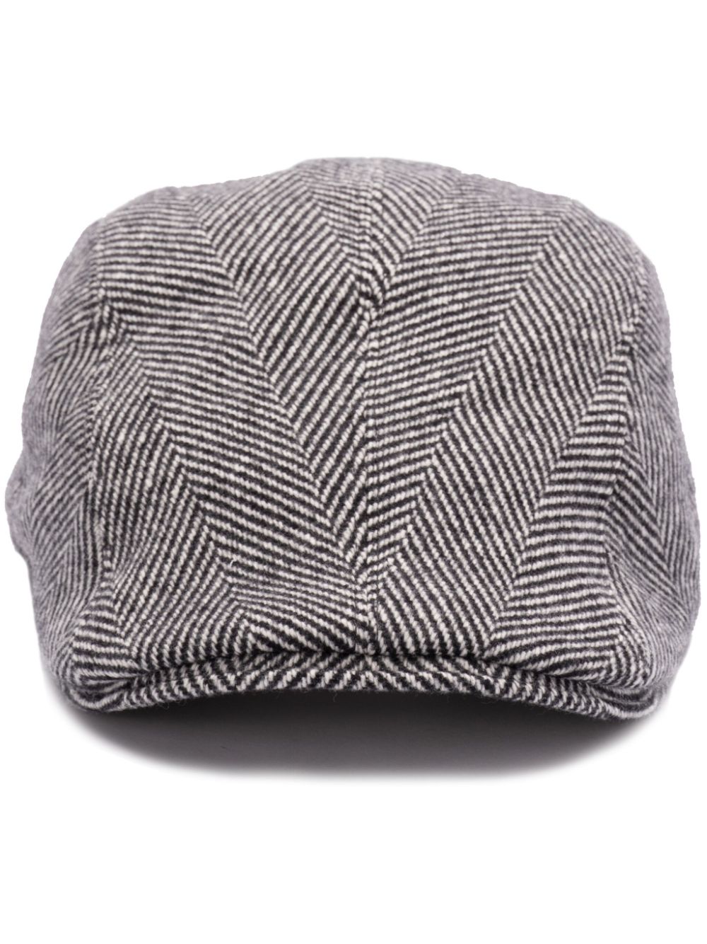 Brunello Cucinelli herringbone wool beret - Grey von Brunello Cucinelli