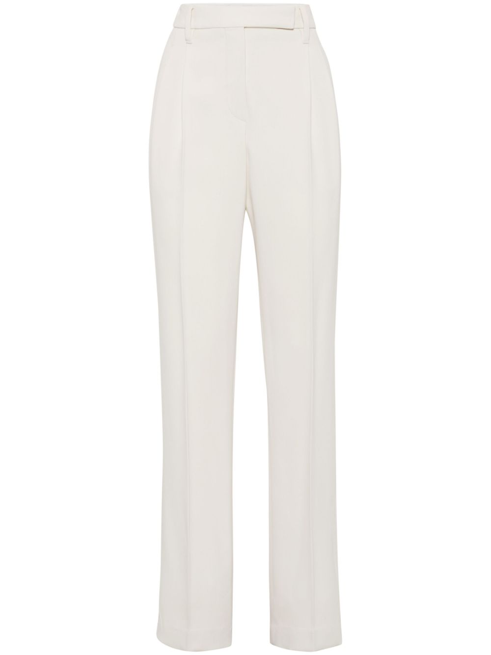 Brunello Cucinelli high-waisted tailored trousers - White von Brunello Cucinelli