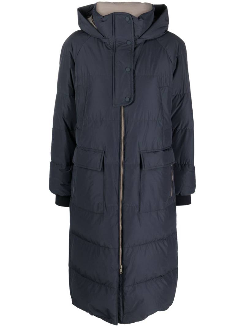 Brunello Cucinelli hooded padded coat - Blue von Brunello Cucinelli