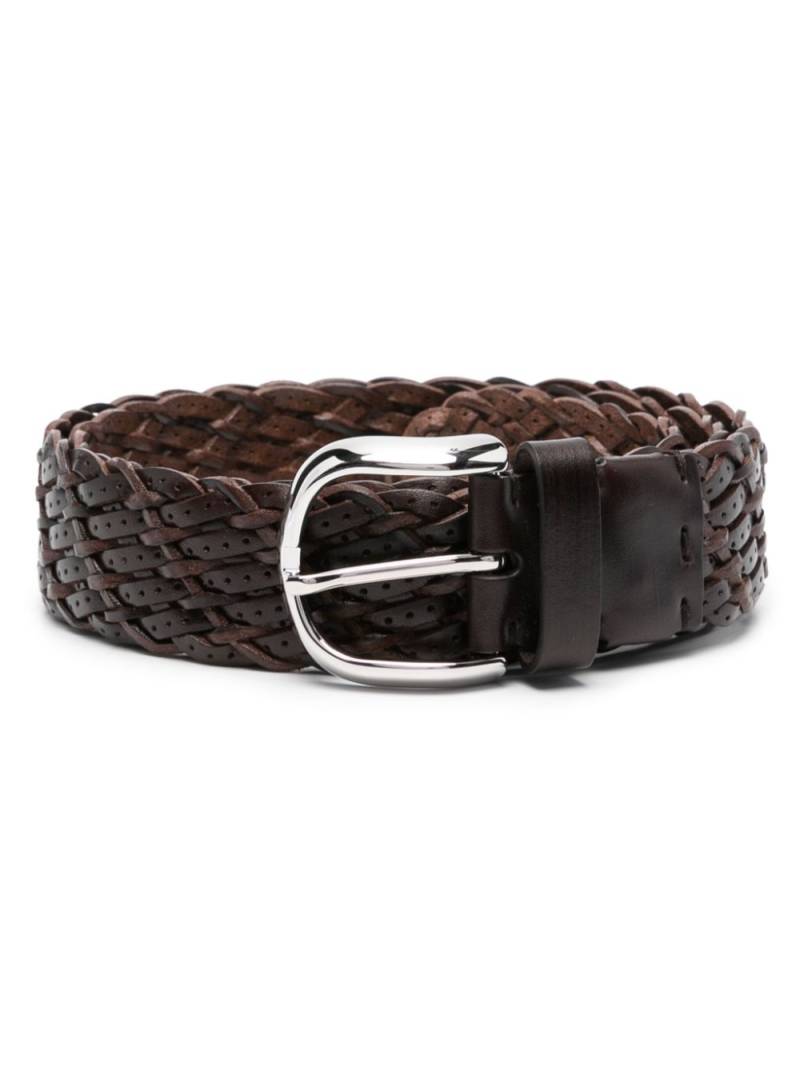 Brunello Cucinelli interwoven leather belt - Brown von Brunello Cucinelli