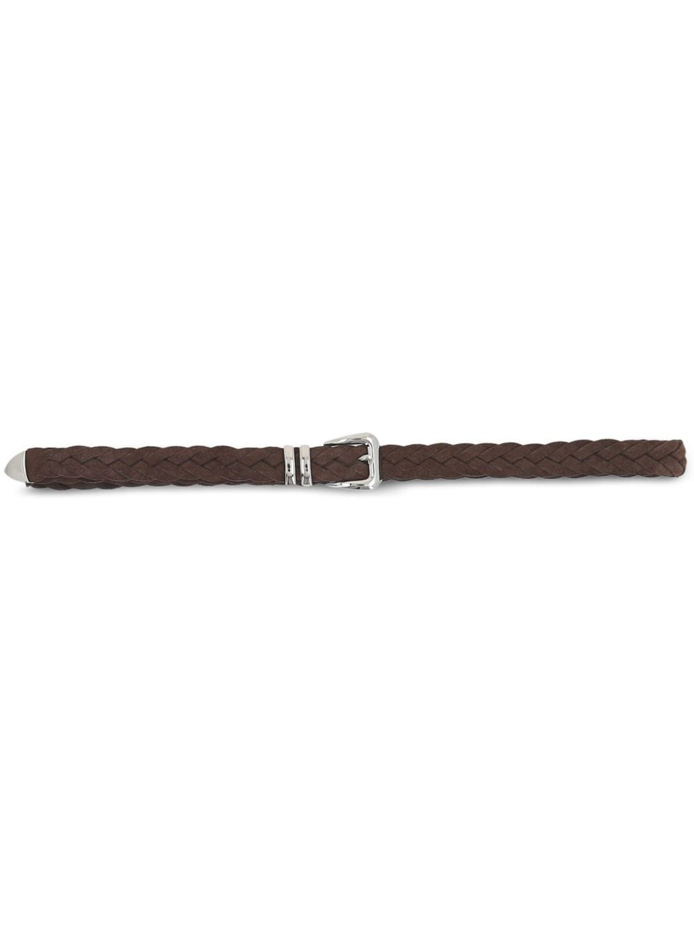 Brunello Cucinelli interwoven suede belt - Brown von Brunello Cucinelli