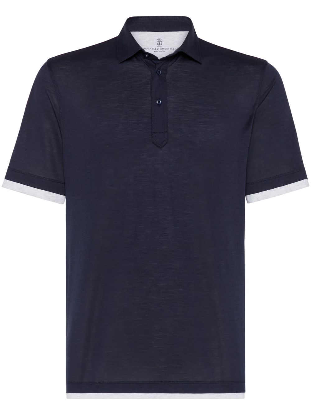 Brunello Cucinelli jersey polo shirt - Blue von Brunello Cucinelli