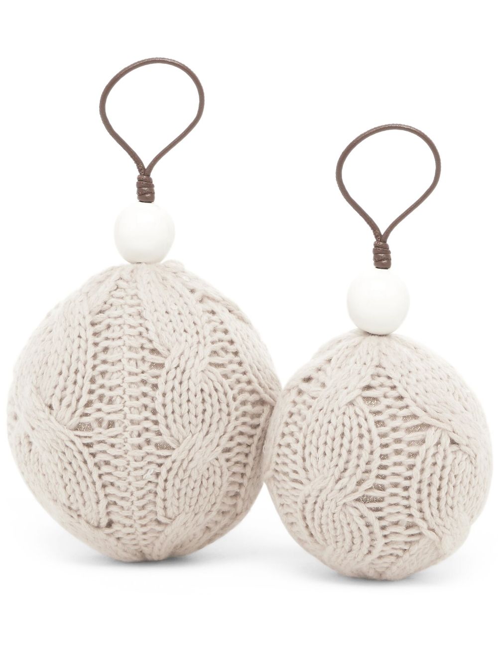 Brunello Cucinelli knitted Christmas balls - Neutrals von Brunello Cucinelli