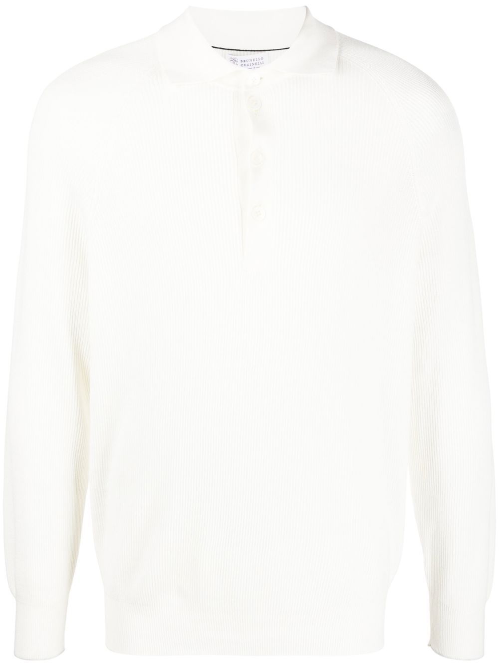 Brunello Cucinelli knitted polo jumper - White von Brunello Cucinelli