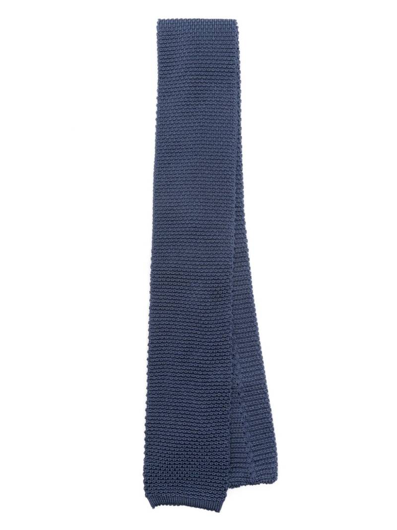 Brunello Cucinelli knitted silk tie - Blue von Brunello Cucinelli