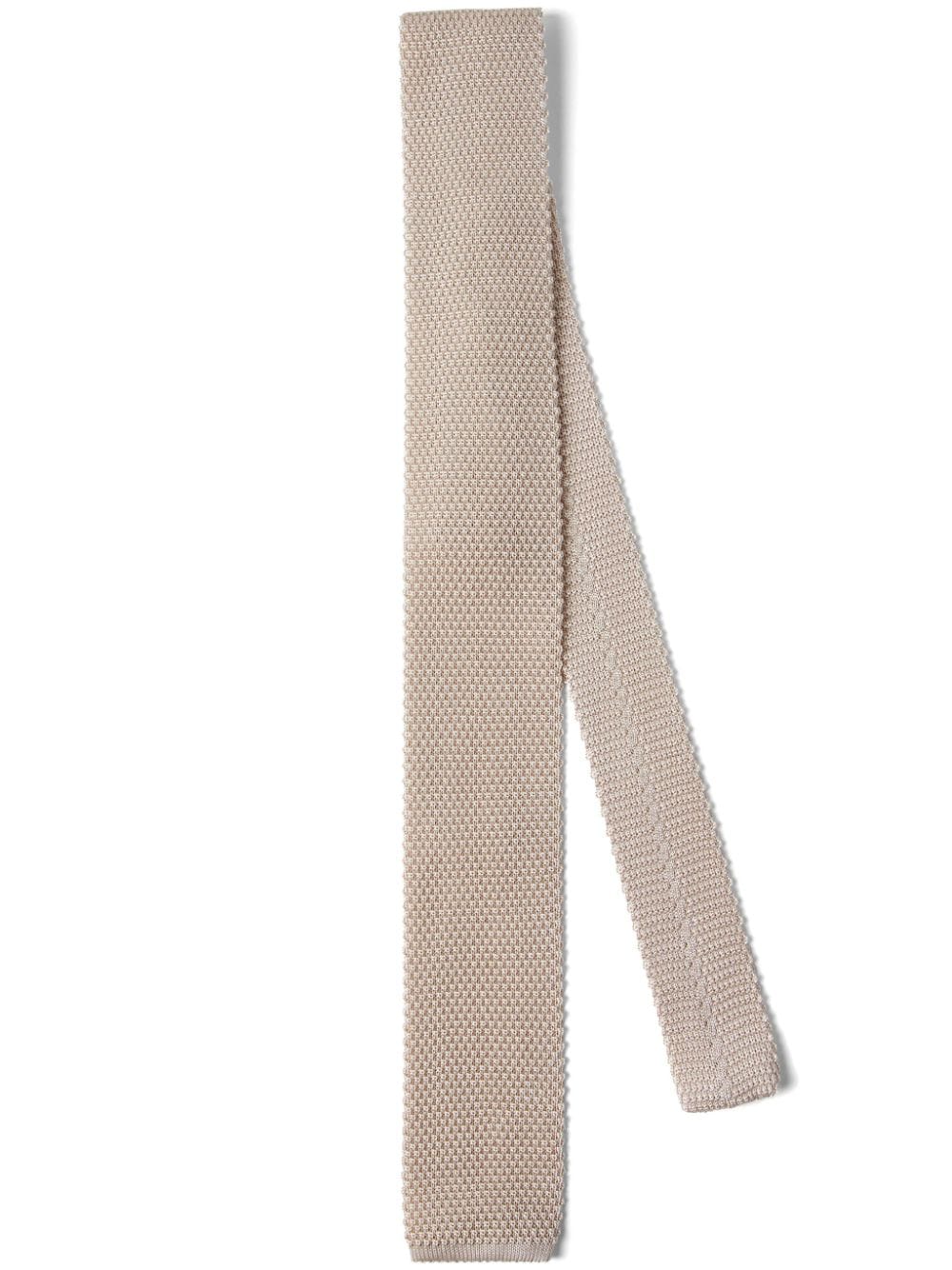 Brunello Cucinelli knitted silk tie - Neutrals von Brunello Cucinelli