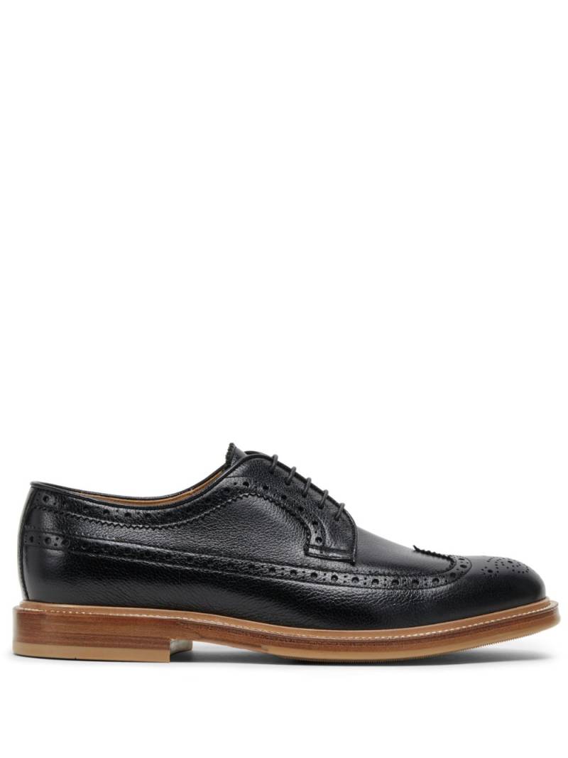 Brunello Cucinelli lace-up leather brogues - Black von Brunello Cucinelli