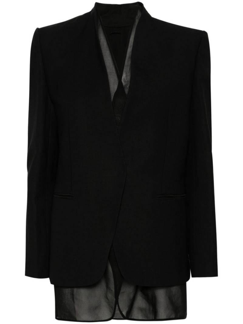 Brunello Cucinelli layered single-breasted blazer - Black von Brunello Cucinelli