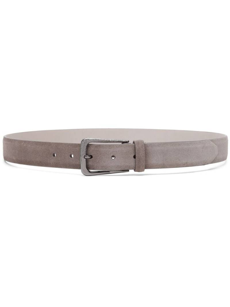 Brunello Cucinelli leather belt - Grey von Brunello Cucinelli