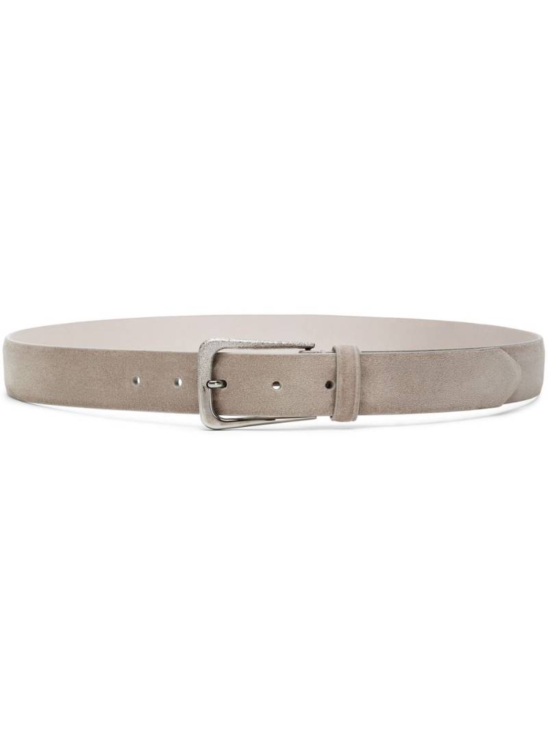 Brunello Cucinelli leather belt - Grey von Brunello Cucinelli