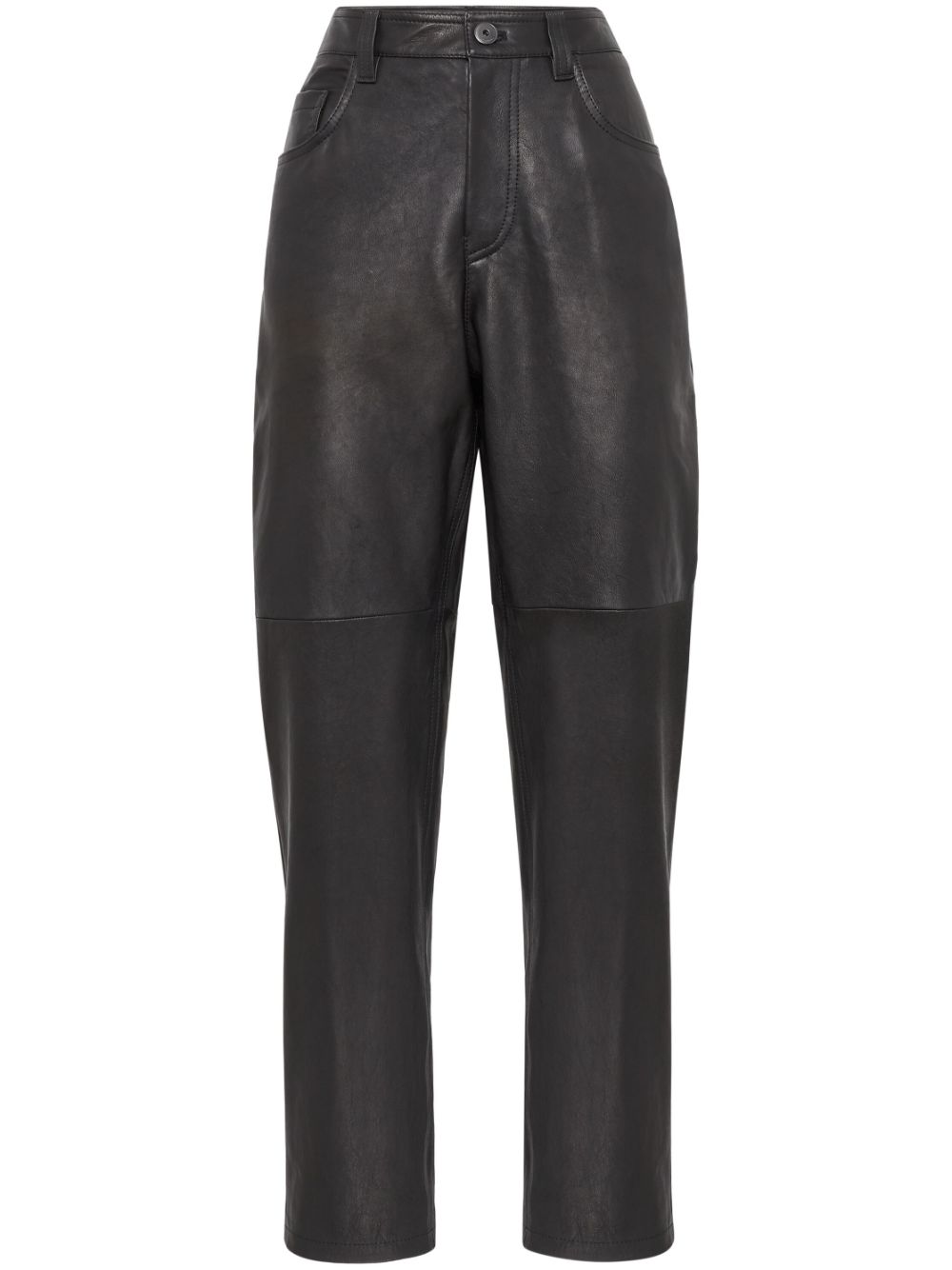 Brunello Cucinelli leather trousers - Black von Brunello Cucinelli