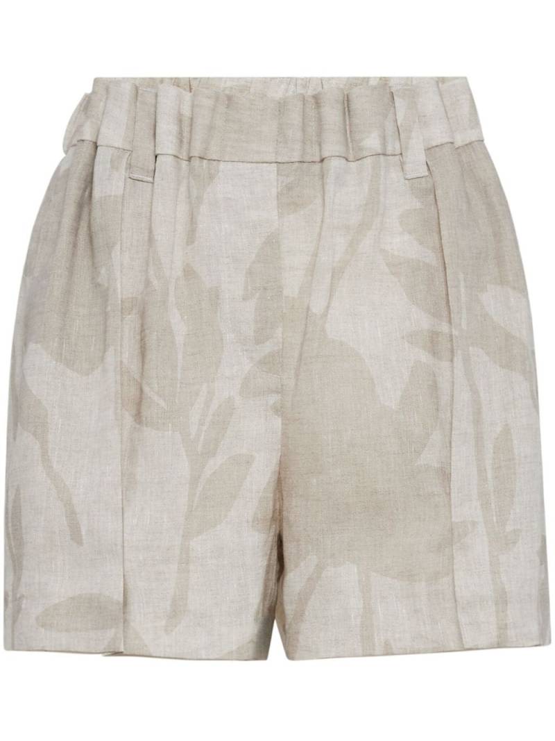 Brunello Cucinelli linen Bermuda shorts - Neutrals von Brunello Cucinelli