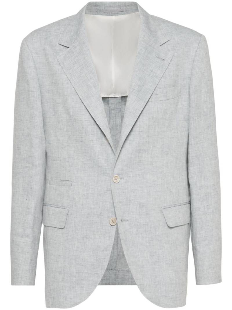 Brunello Cucinelli linen blazer - Grey von Brunello Cucinelli