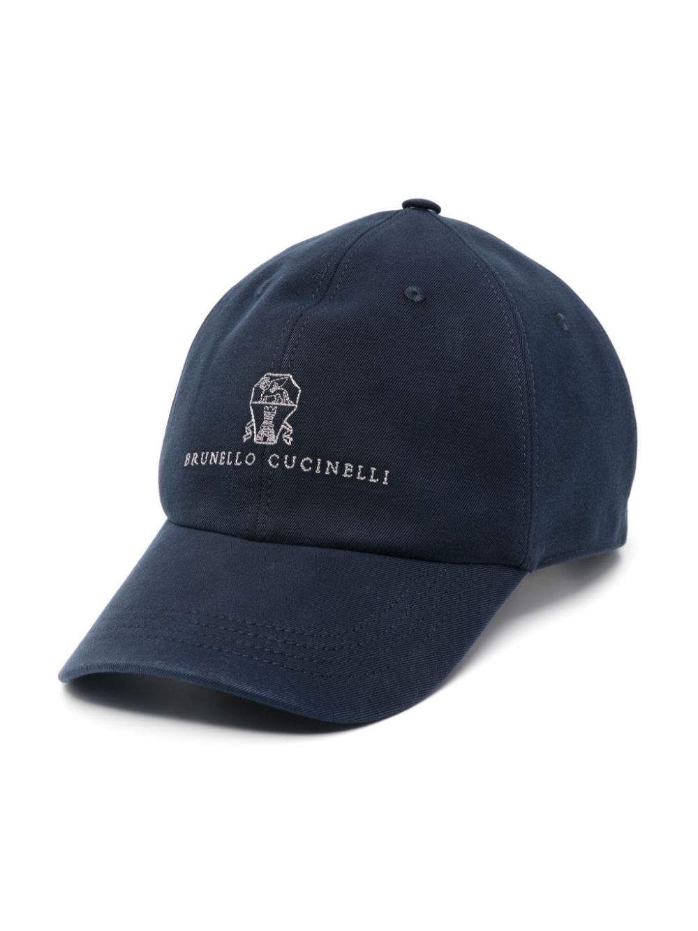 Brunello Cucinelli logo-embroidered baseball cap - Blue von Brunello Cucinelli