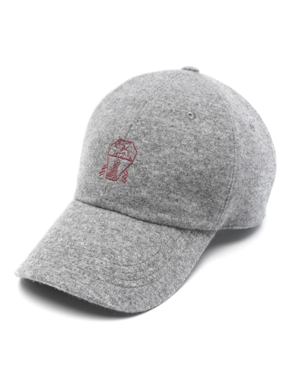 Brunello Cucinelli logo-embroidered baseball cap - Grey von Brunello Cucinelli