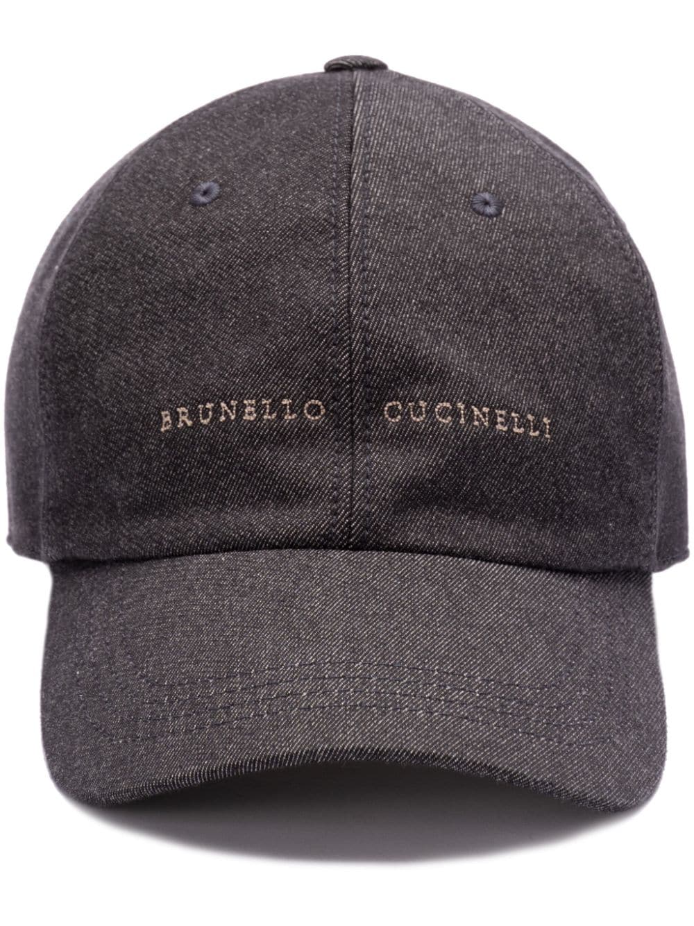 Brunello Cucinelli logo-embroidered baseball cap - Grey von Brunello Cucinelli