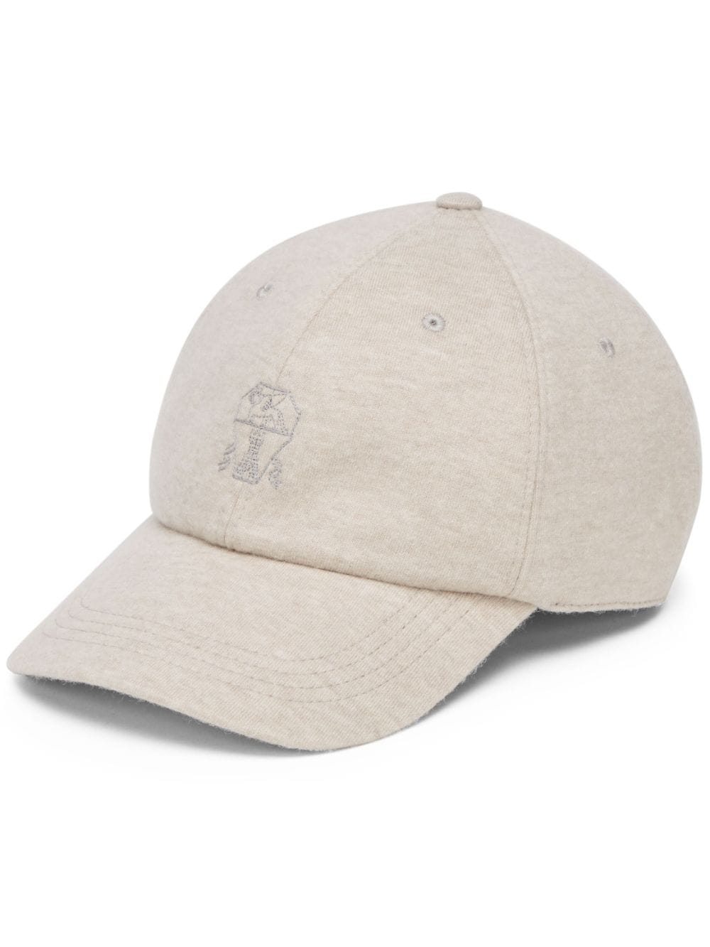 Brunello Cucinelli logo-embroidered baseball cap - Neutrals von Brunello Cucinelli