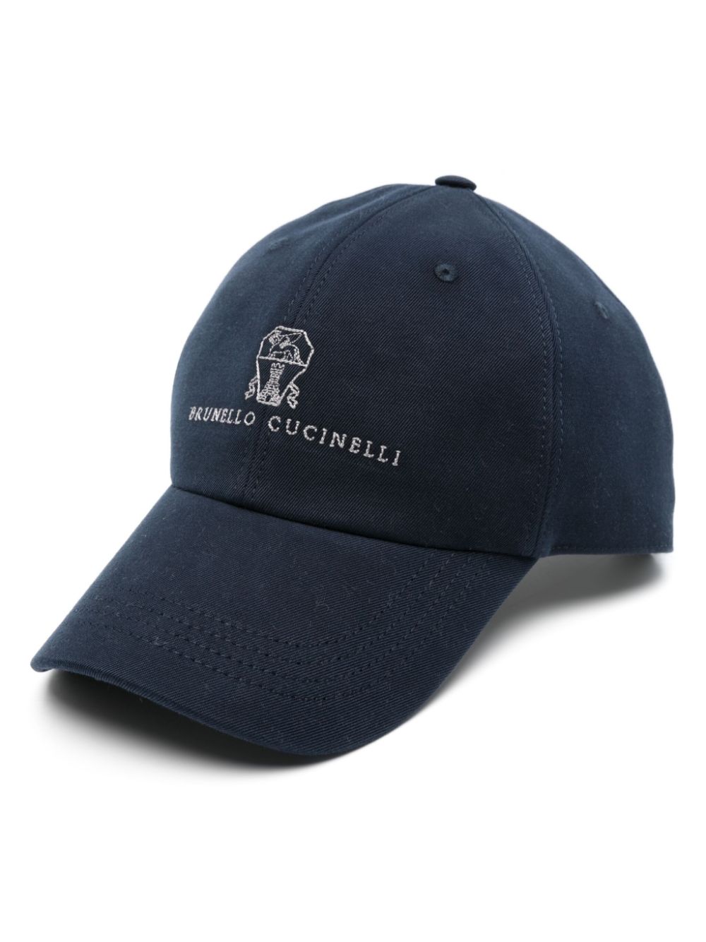 Brunello Cucinelli logo-embroidered cap - Blue von Brunello Cucinelli