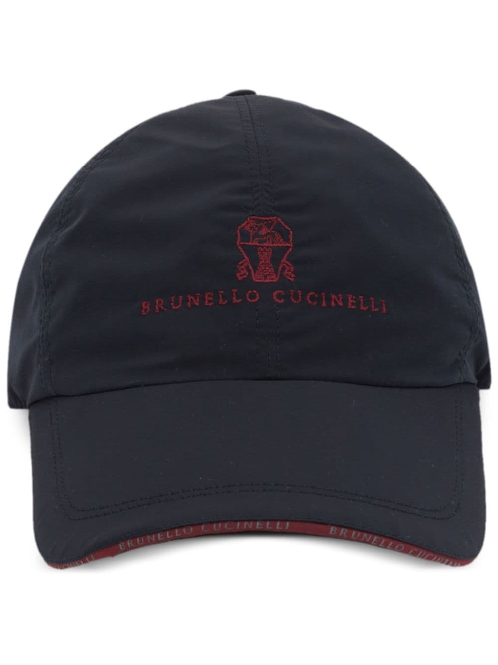 Brunello Cucinelli logo-embroidered cap - Blue von Brunello Cucinelli