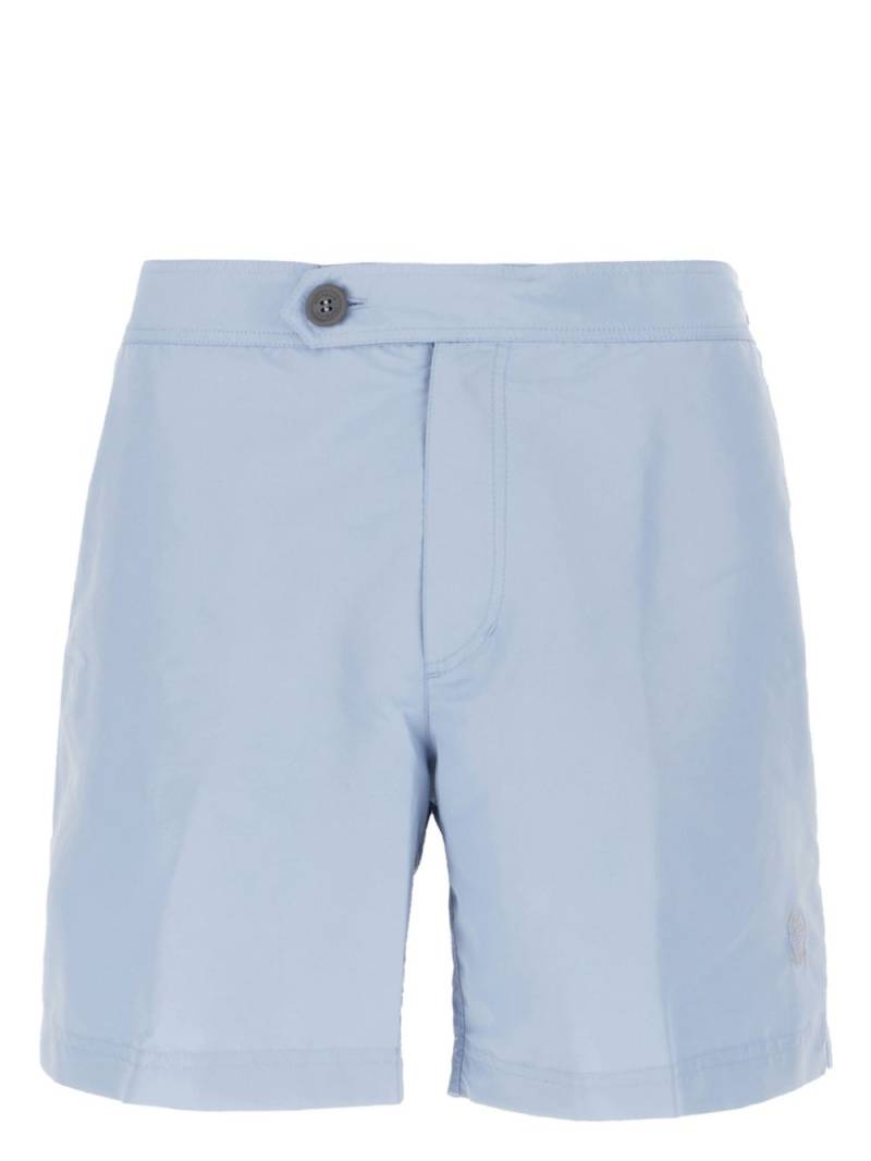 Brunello Cucinelli logo-embroidered swim shorts - Blue von Brunello Cucinelli