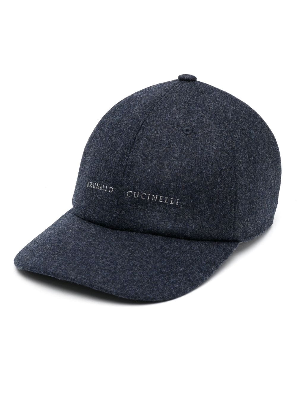 Brunello Cucinelli logo-embroidered wool-felt cap - Blue von Brunello Cucinelli