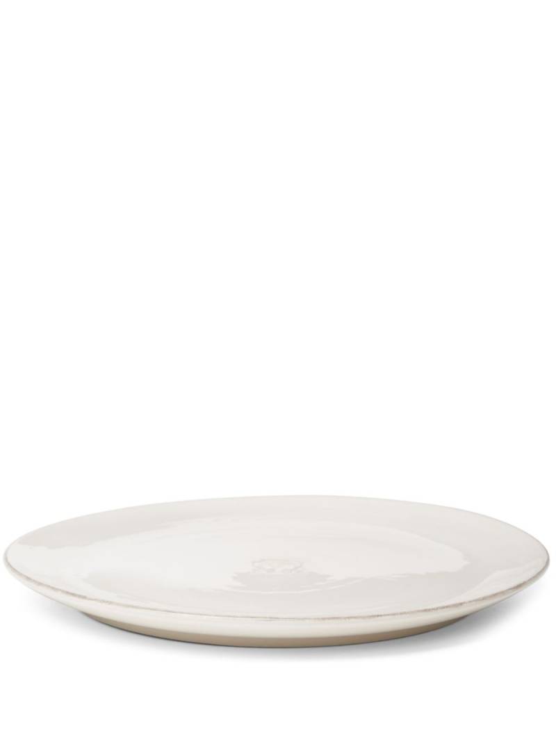 Brunello Cucinelli logo-engraved ceramic plate - White von Brunello Cucinelli