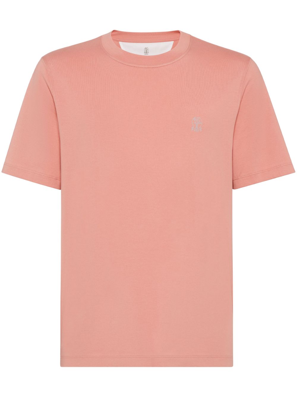 Brunello Cucinelli logo-print T-shirt - Pink von Brunello Cucinelli