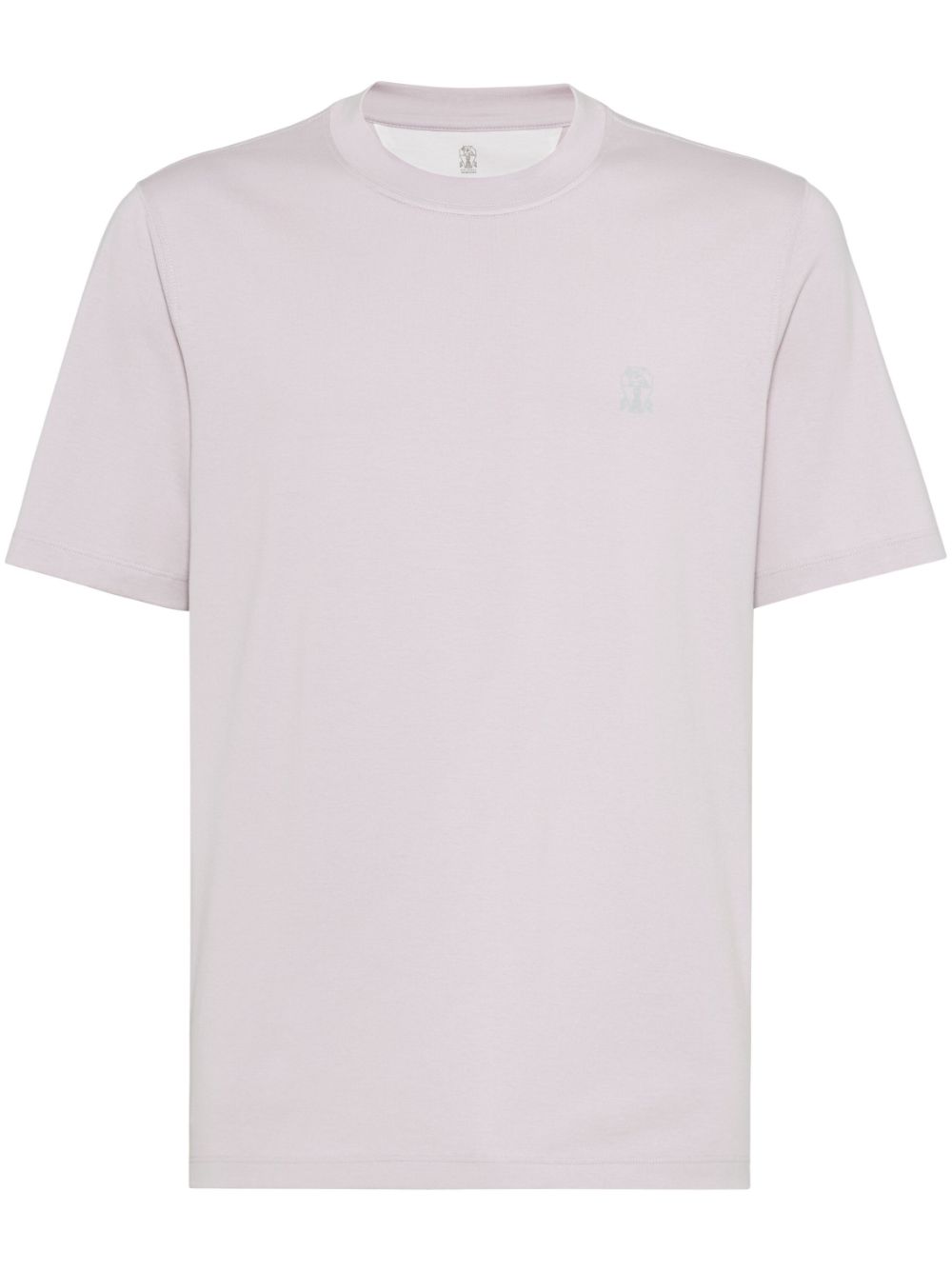 Brunello Cucinelli logo-print T-shirt - Purple von Brunello Cucinelli