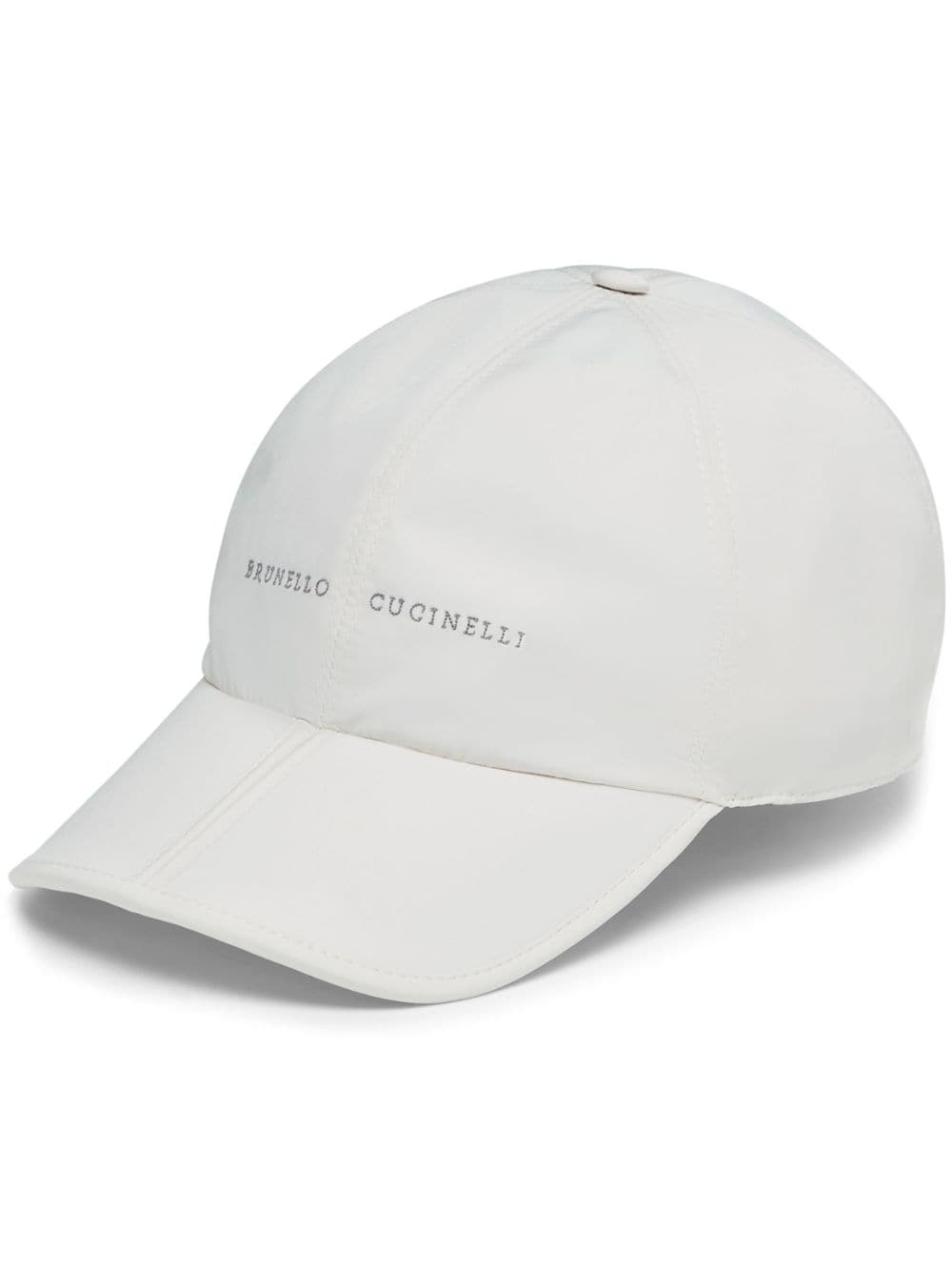 Brunello Cucinelli logo-print baseball cap - White von Brunello Cucinelli