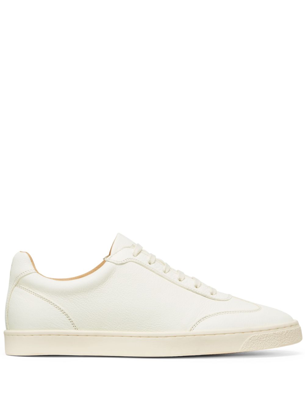 Brunello Cucinelli logo-print leather sneakers - White von Brunello Cucinelli