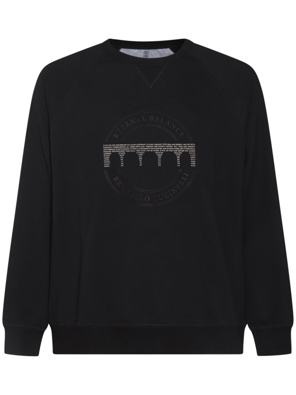 Brunello Cucinelli logo-print sweatshirt - Black von Brunello Cucinelli