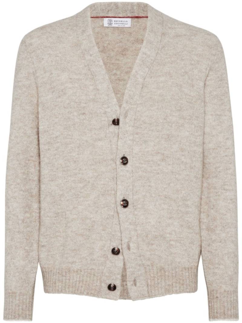 Brunello Cucinelli long-sleeve button-up cardigan - Neutrals von Brunello Cucinelli