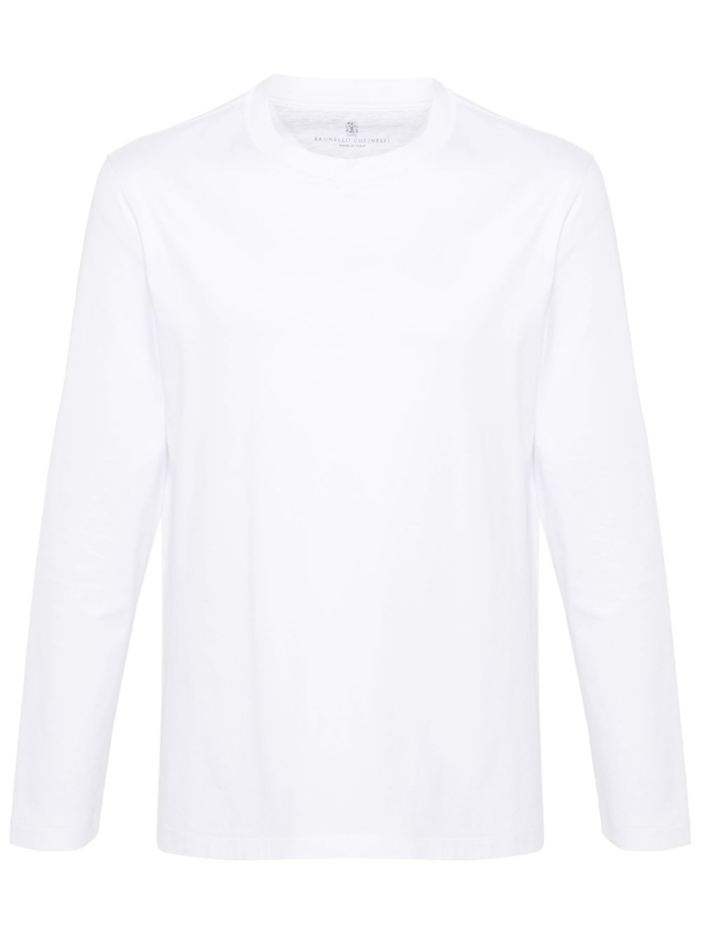 Brunello Cucinelli long-sleeve cotton T-shirt - White von Brunello Cucinelli