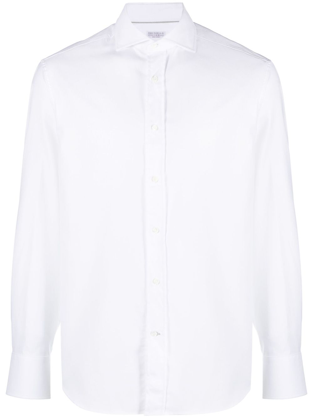 Brunello Cucinelli long-sleeve cotton shirt - White von Brunello Cucinelli