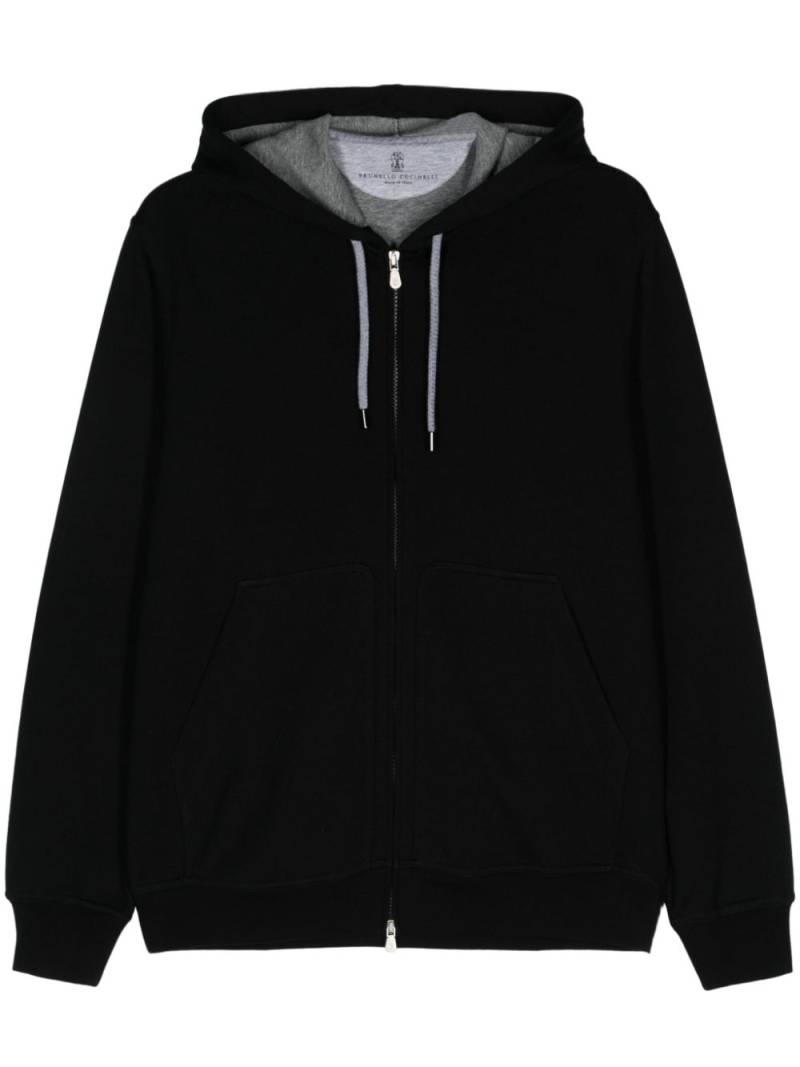 Brunello Cucinelli long-sleeve hoodie - Black von Brunello Cucinelli