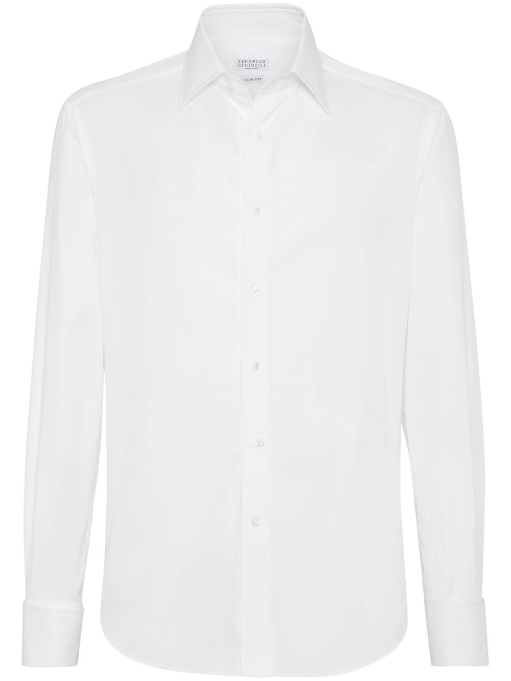 Brunello Cucinelli long-sleeved cotton shirt - White von Brunello Cucinelli