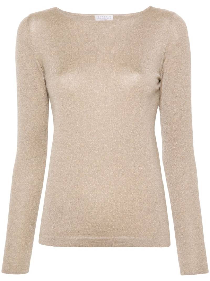 Brunello Cucinelli lurex-detail sweater - Neutrals von Brunello Cucinelli