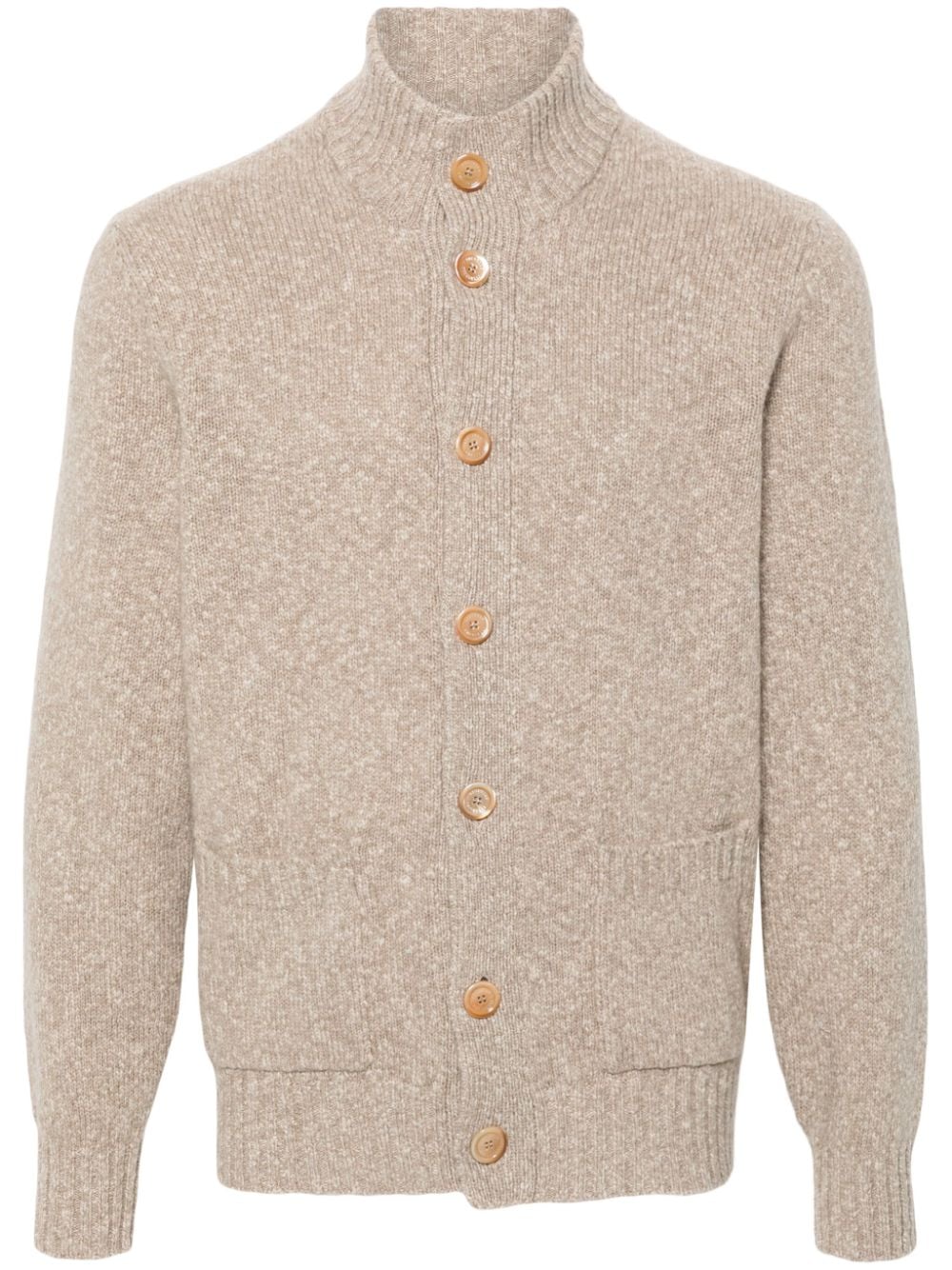 Brunello Cucinelli mélange-effect cardigan - Neutrals von Brunello Cucinelli