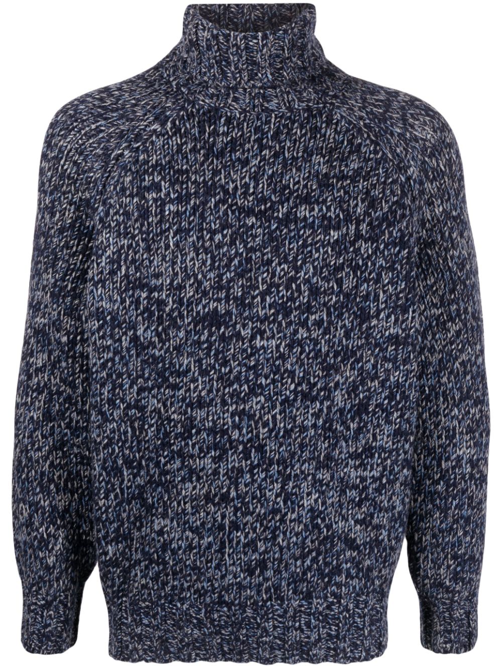 Brunello Cucinelli mélange high-neck thick-knit jumper - Blue von Brunello Cucinelli