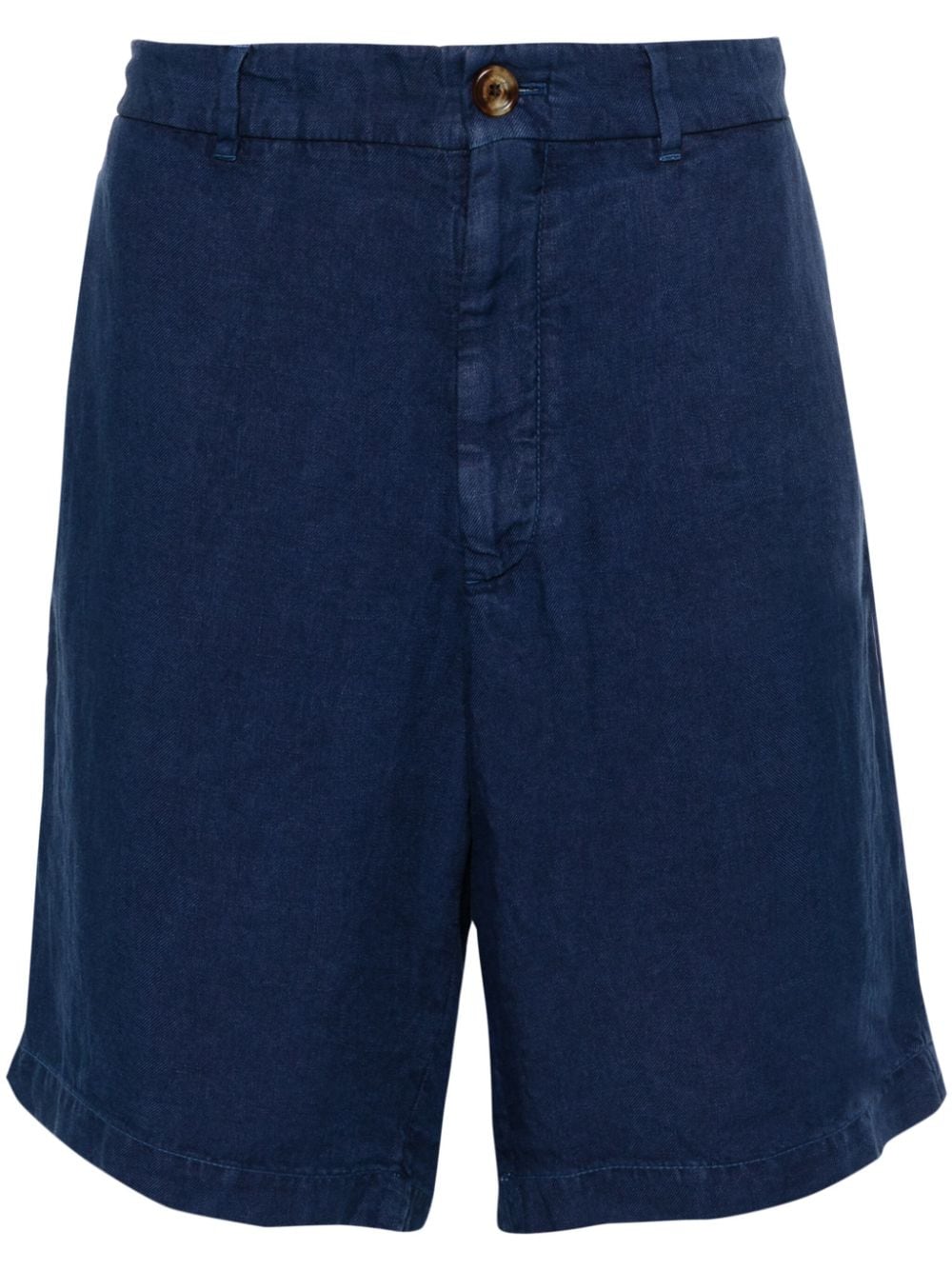 Brunello Cucinelli mid-rise linen bermuda shorts - Blue von Brunello Cucinelli