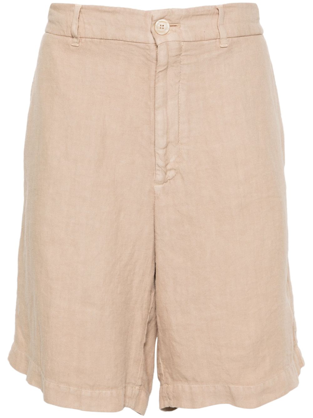 Brunello Cucinelli mid-rise linen bermuda shorts - Neutrals von Brunello Cucinelli